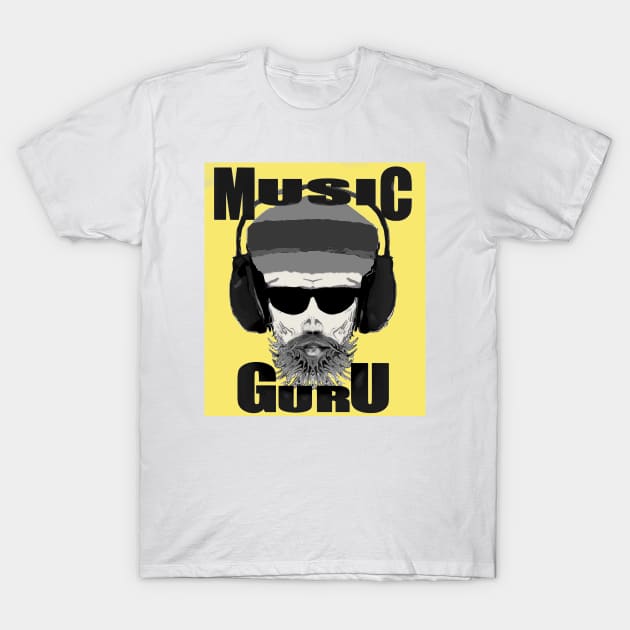 Music 80's Retro DJ Vynyl Guru T-Shirt by PlanetMonkey